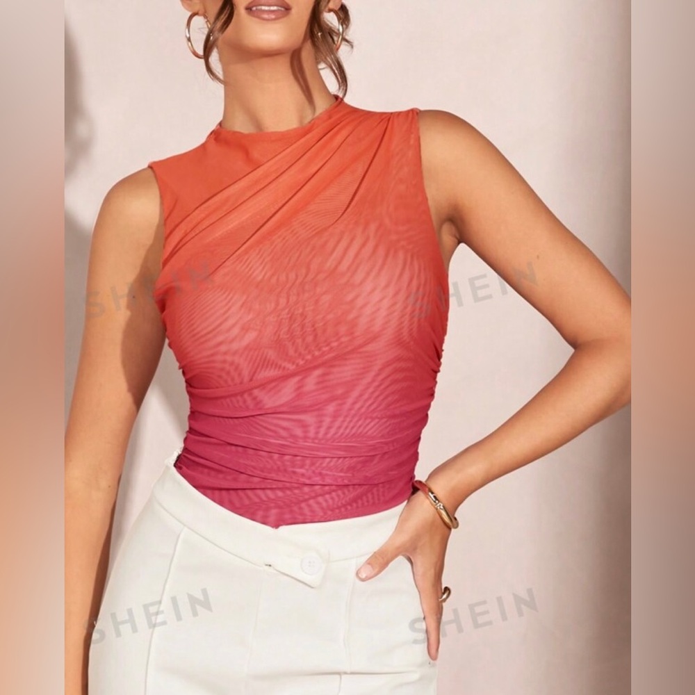 Orange Pink Ombre Bodysuit
